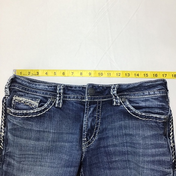 Silver Suki 17” Jeans Dark Blue Straight Women's Jeans - Picture 10 of 14